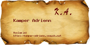 Kamper Adrienn névjegykártya